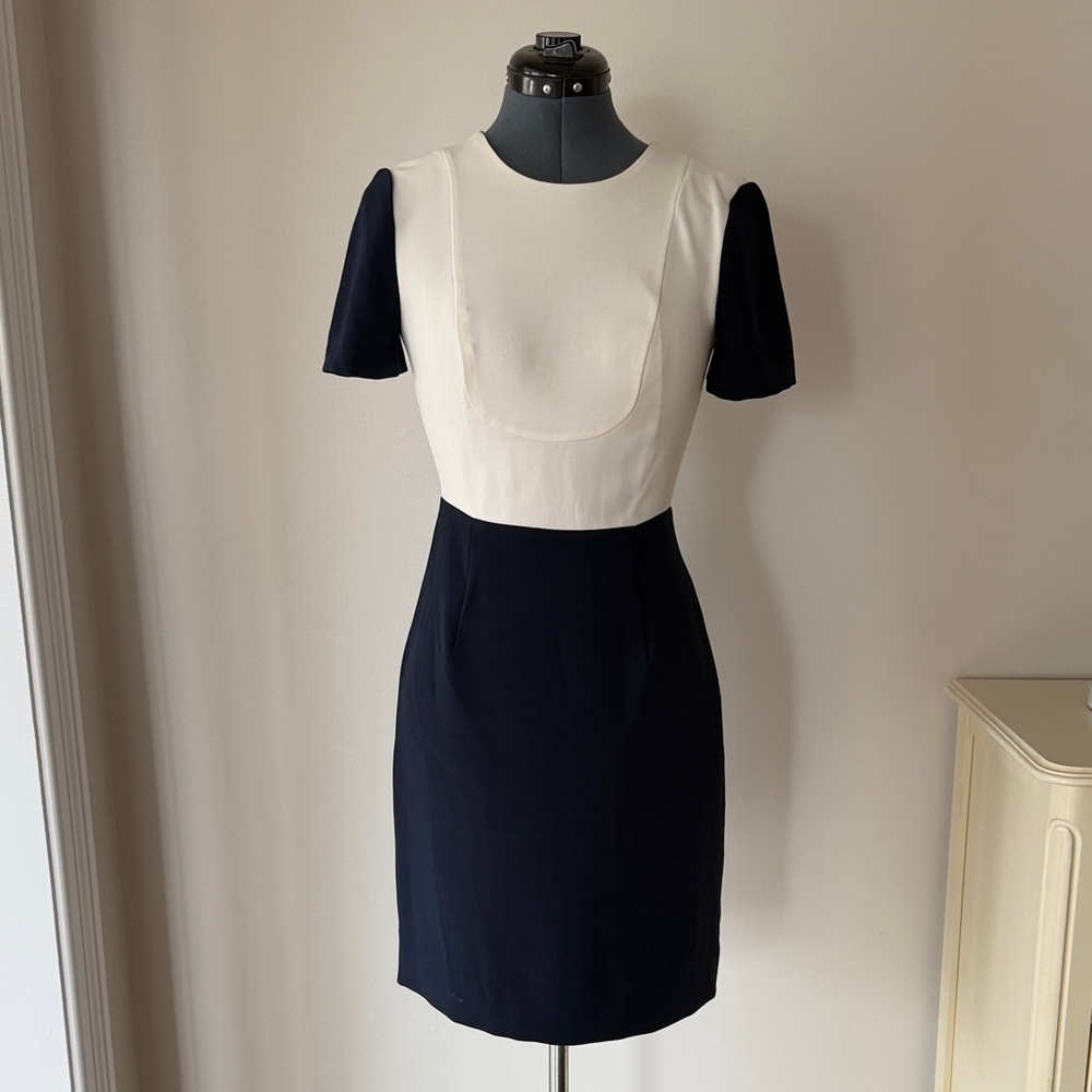 J. Crew Elegant Black and White Mini Dress